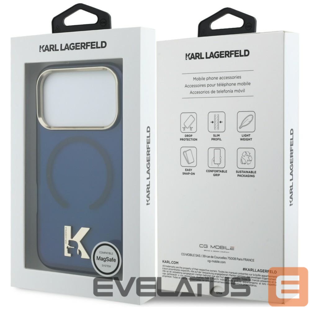 Other goods Karl Lagerfeld Karl Lagerfeld IML K Head Logo MagSafe Case for iPhone 17 Pro - Blue