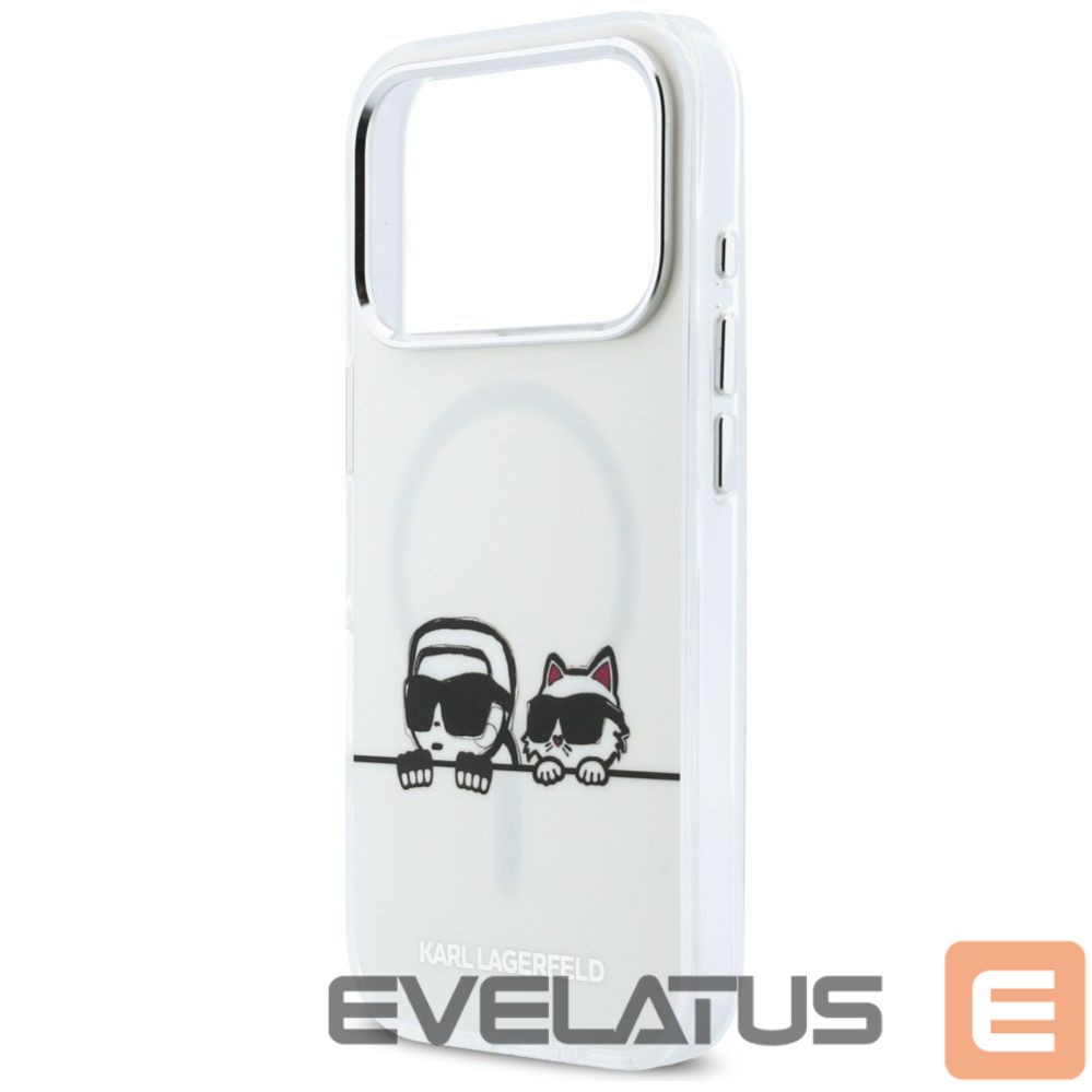 Other goods Karl Lagerfeld Karl Lagerfeld IML Karl & Choupette Peekaboo Logo MagSafe Case for iPhone 17 Pro - White
