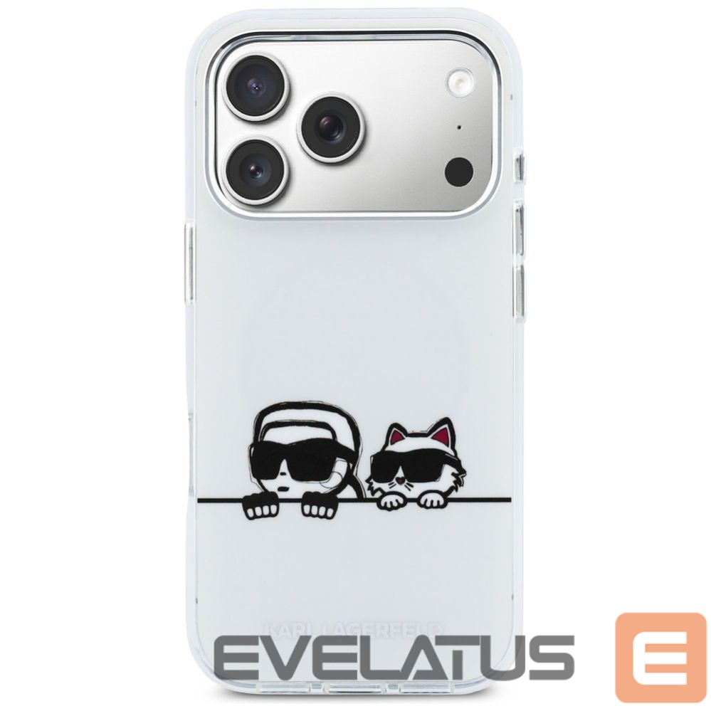 Other goods Karl Lagerfeld Karl Lagerfeld IML Karl & Choupette Peekaboo Logo MagSafe Case for iPhone 17 Pro - White