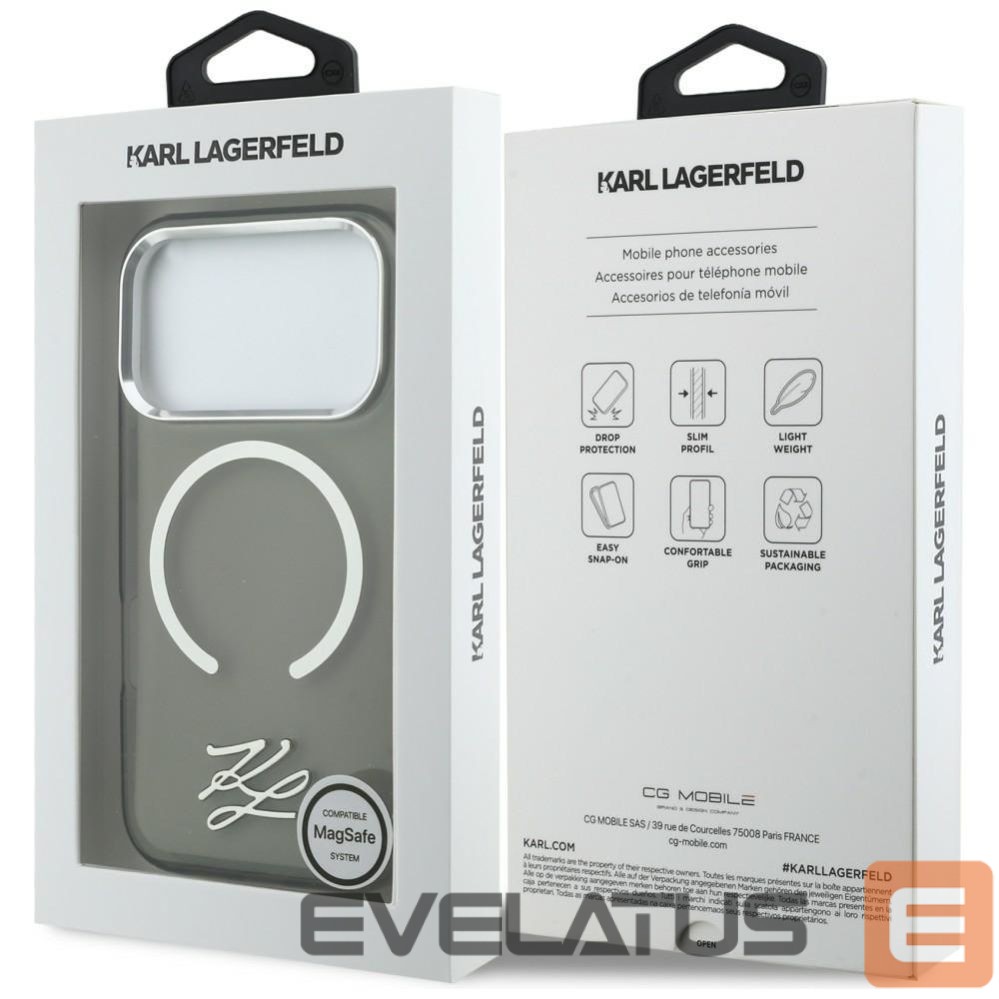Other goods Karl Lagerfeld Karl Lagerfeld IML KL Script Logo MagSafe Case for iPhone 17 Pro Max - Black