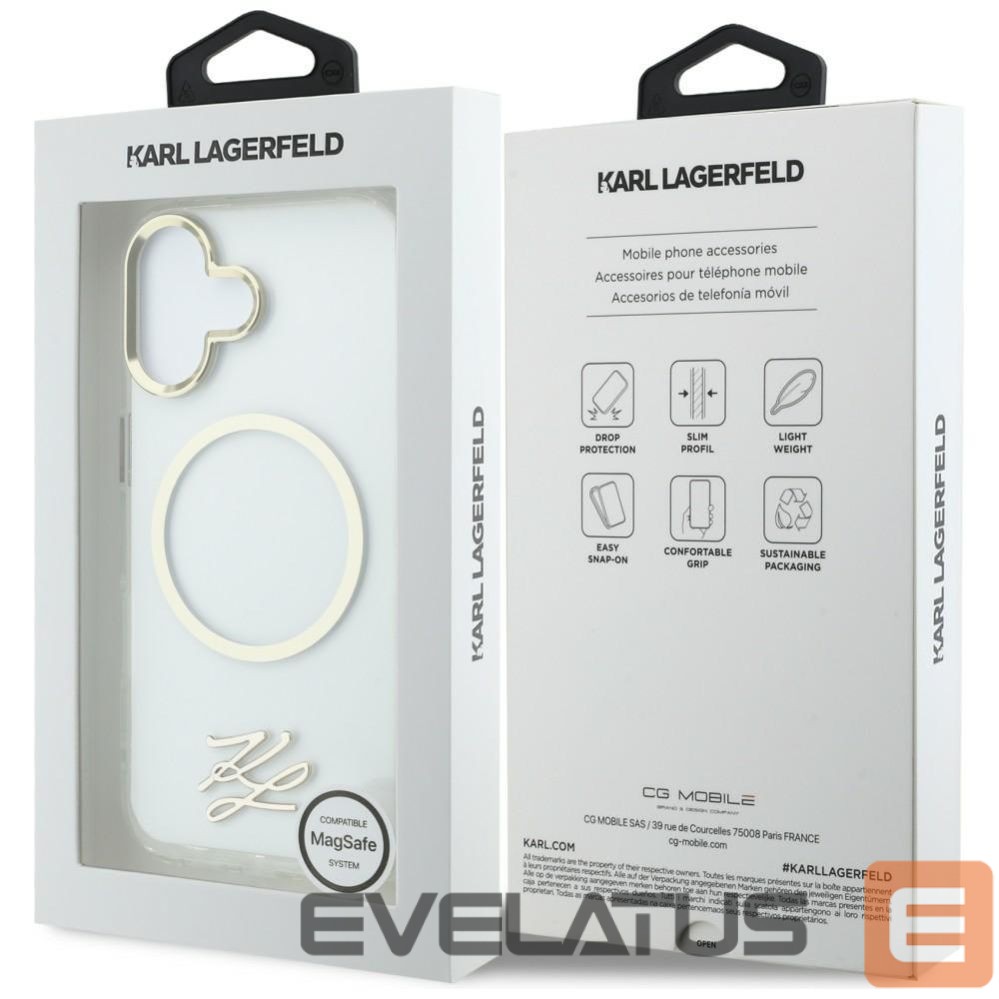 Other goods Karl Lagerfeld Karl Lagerfeld IML KL Script Logo MagSafe Case for iPhone 17 - Transparent