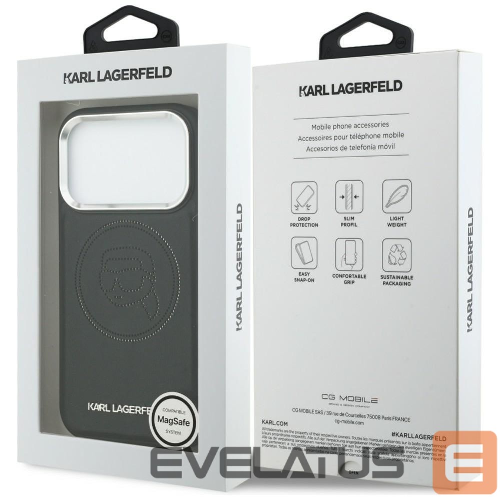 Other goods Karl Lagerfeld Karl Lagerfeld K Head Point Logo MagSafe Case for iPhone 17 Pro Max - Black