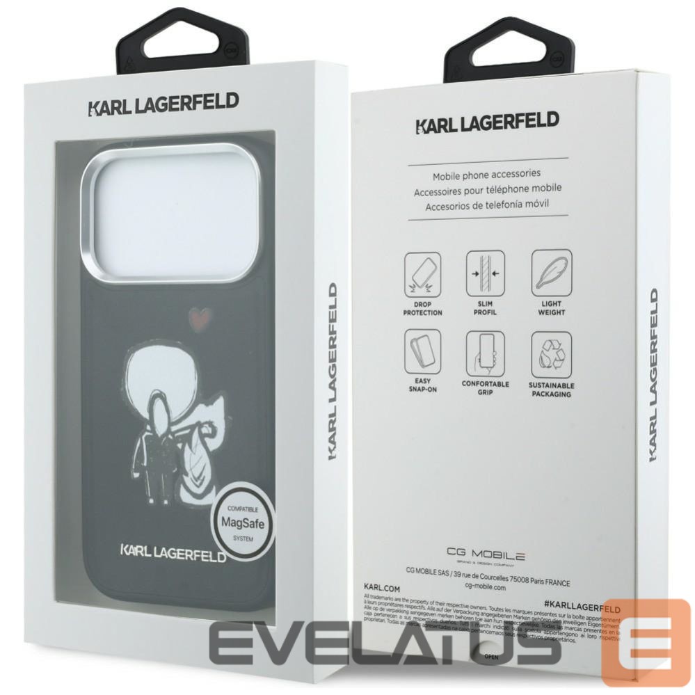 Other goods Karl Lagerfeld Karl Lagerfeld Karl & Choupette Back Logo MagSafe Case for iPhone 17 Pro - Black