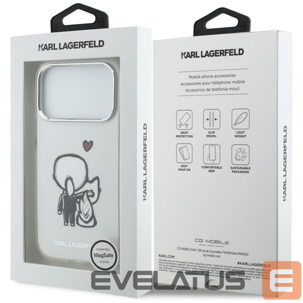 Other goods Karl Lagerfeld Karl Lagerfeld Karl & Choupette Back MagSafe Case for iPhone 17 Pro Max - Clear