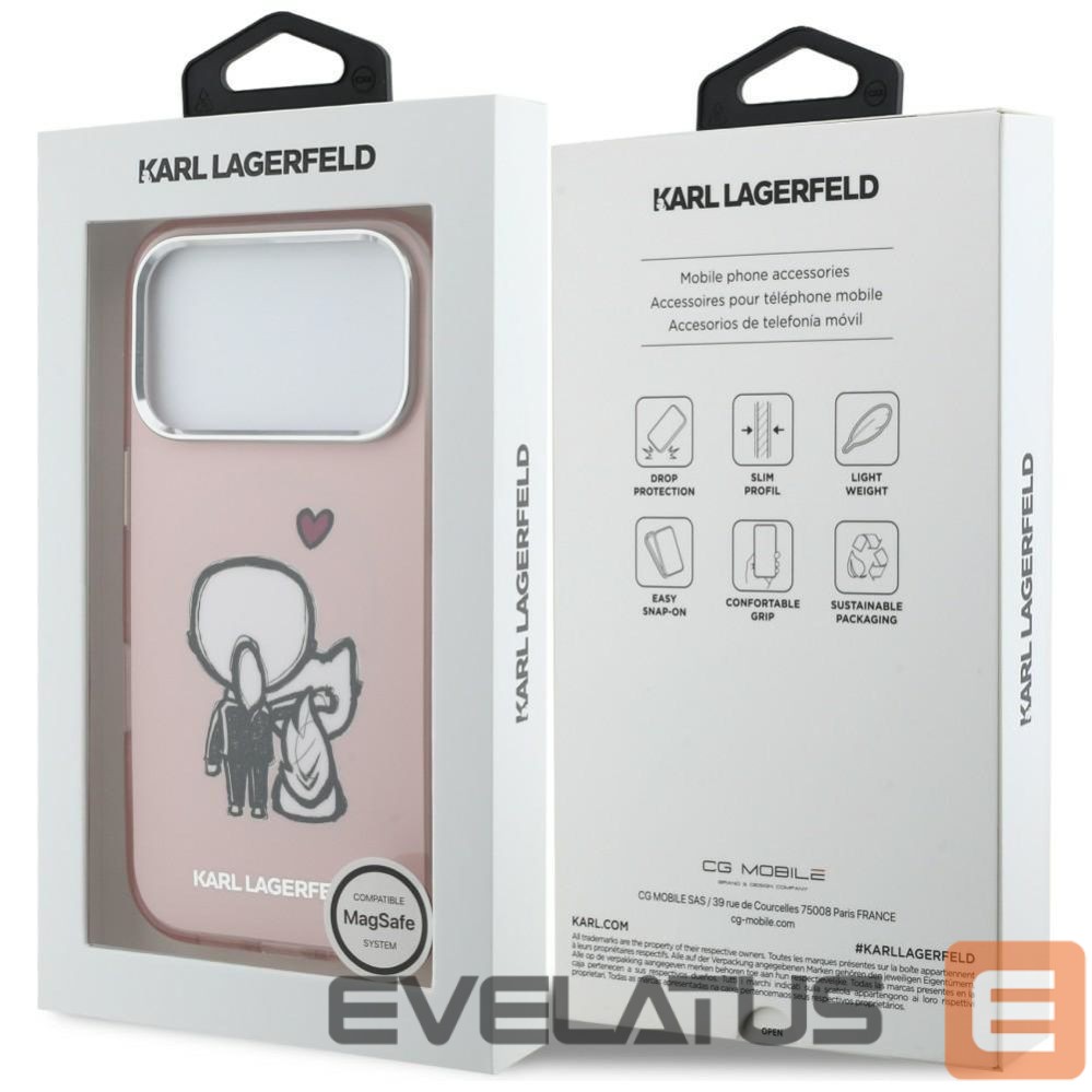Other goods Karl Lagerfeld Karl Lagerfeld Karl & Choupette Back MagSafe Case for iPhone 17 Pro Max - Pink