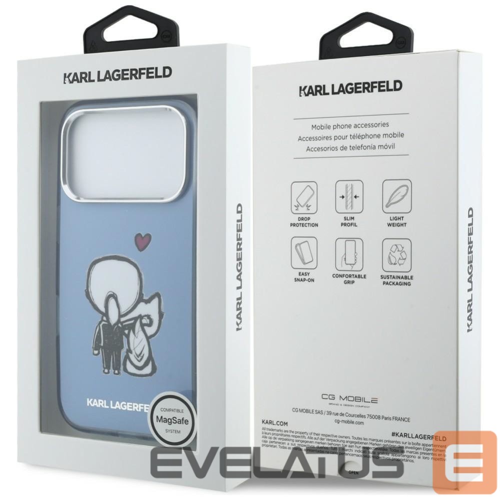 Other goods Karl Lagerfeld Karl Lagerfeld Karl & Choupette Back MagSafe Case for iPhone 17 Pro - Blue