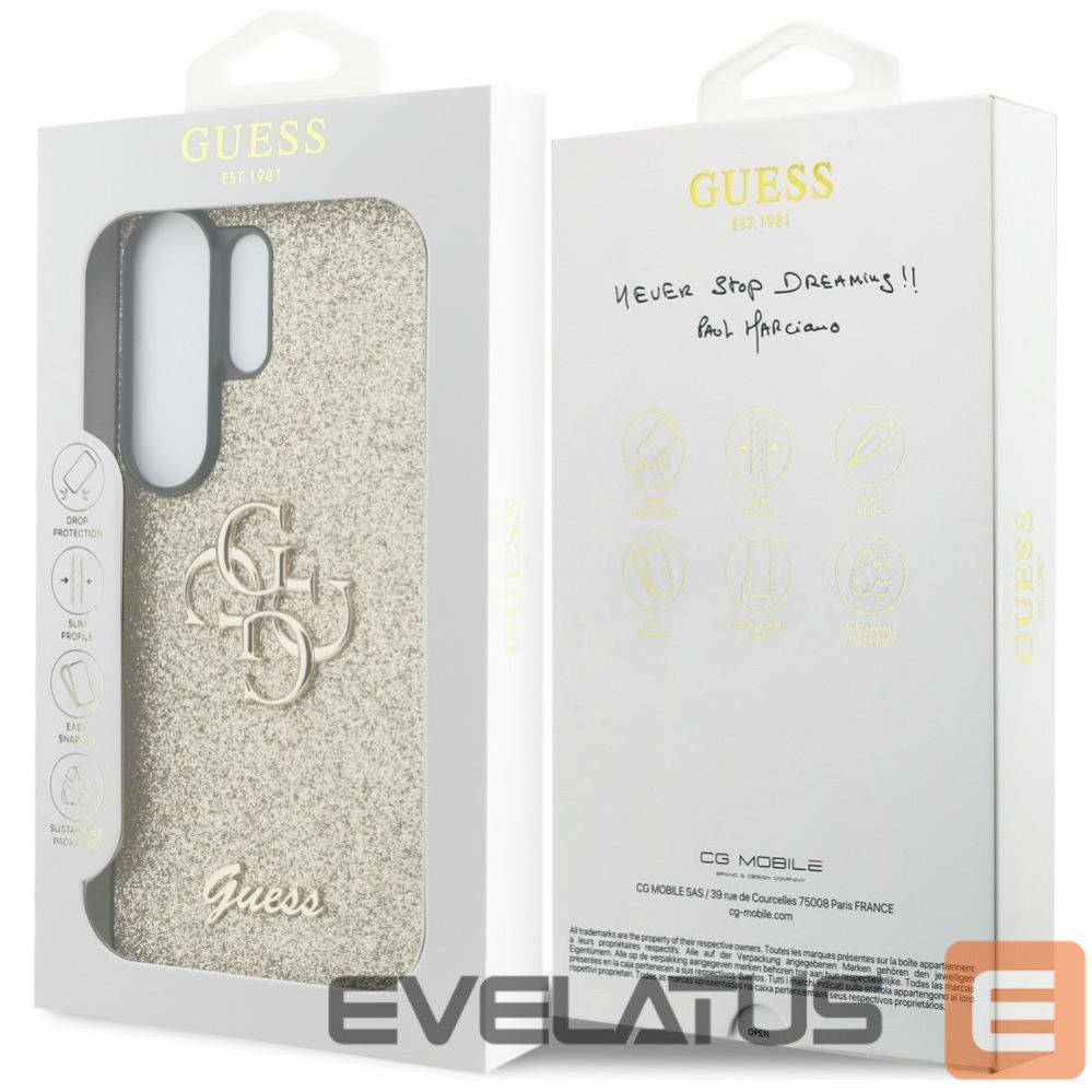 Other goods Guess Guess Fixed Glitter Big 4G Metal Logo case for Samsung Galaxy S26 Ultra - gold