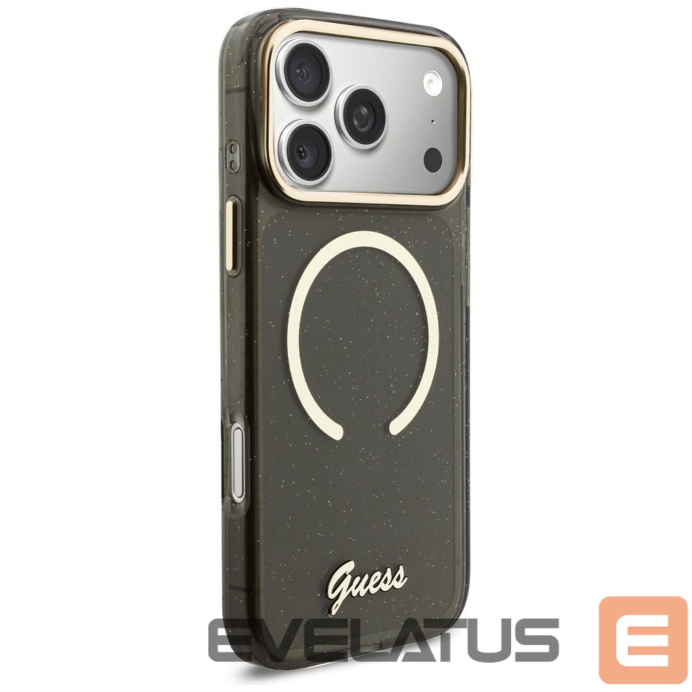 Other goods Guess Guess IML Glitters Script Strap MagSafe case for iPhone 17 Pro Max - black