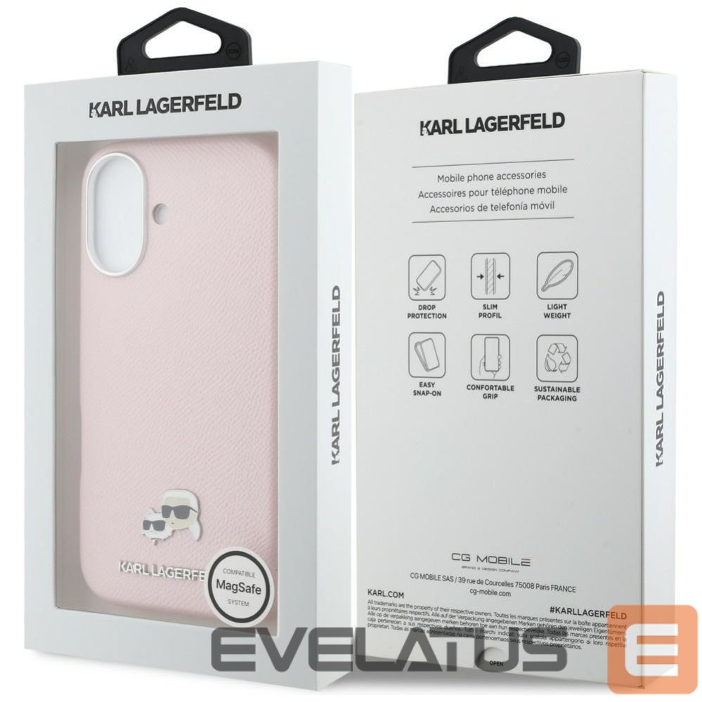 Other goods Karl Lagerfeld Karl Lagerfeld Karl & Choupette Head Pins Saffiano MagSafe Case for iPhone 17 - Pink