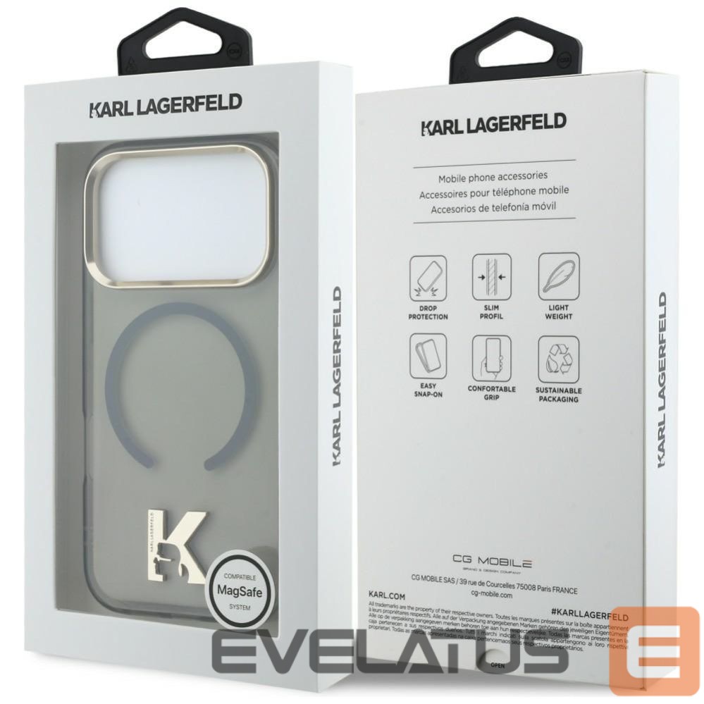 Other goods Karl Lagerfeld Karl Lagerfeld IML K Head Logo MagSafe Case for iPhone 17 Pro - Black