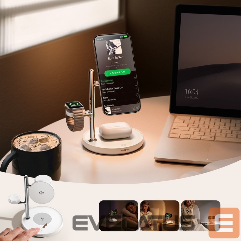 Other goods Joyroom Joyroom JR-W23 Qi2 4-in-1 desktop charger with built-in inductive night light - white