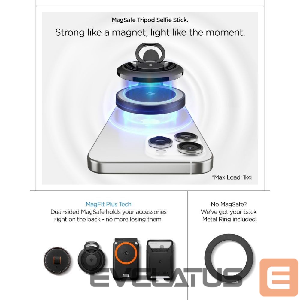 Other goods Spigen Spigen S581W MagSafe Bluetooth Selfie Stick and Tripod - Black