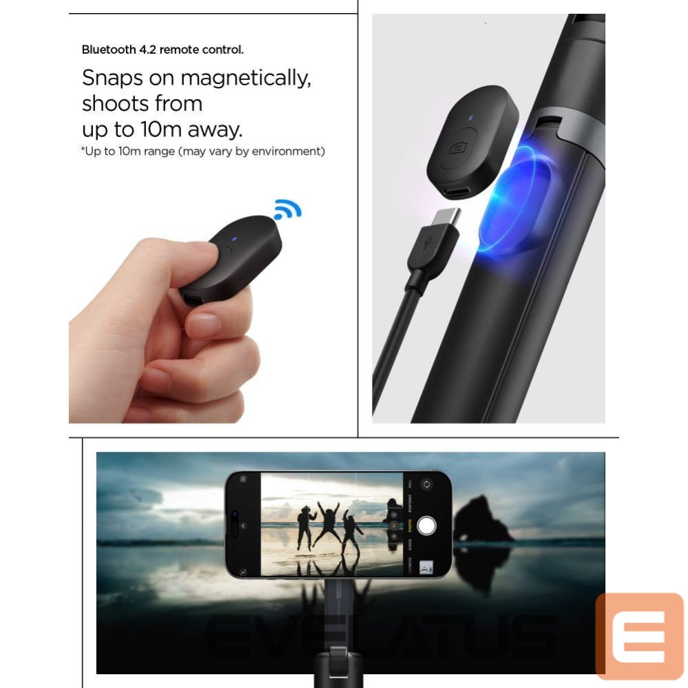 Other goods Spigen Spigen S581W MagSafe Bluetooth Selfie Stick and Tripod - Black