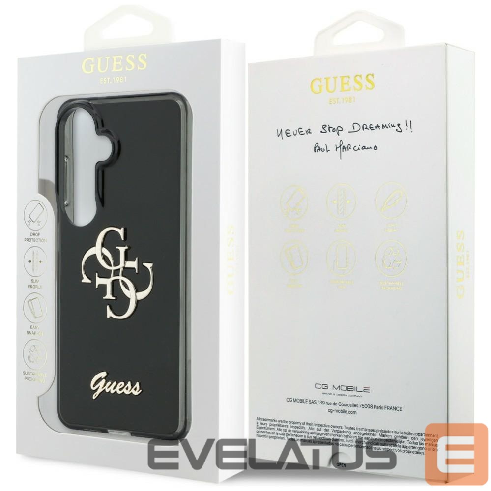 Other goods Guess Guess IML Big Metal 4G Script case for Samsung Galaxy S26 - black