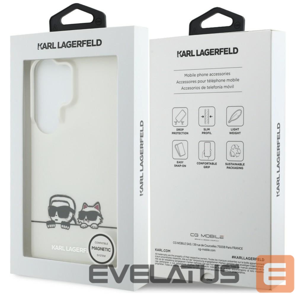 Back panel cover Karl Lagerfeld Karl Lagerfeld IML Peekaboo Karl&Choupette MagSafe Case for Samsung Galaxy S26 Ultra - Transparent