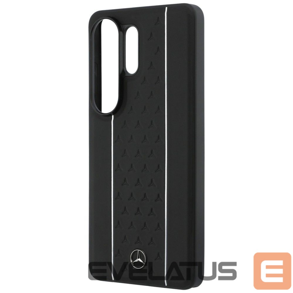 Back panel cover Mercedes-Benz Mercedes Laurel Leaves Vertical Stripes MagSafe Case for Samsung Galaxy S26 Ultra - Black and White