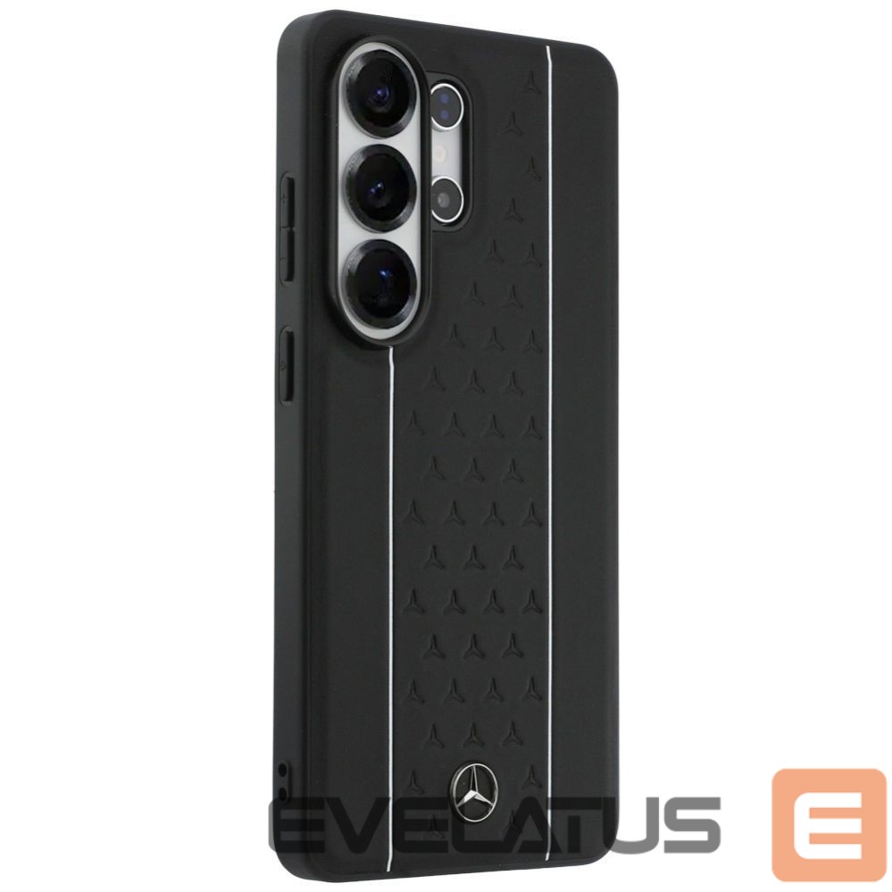 Back panel cover Mercedes-Benz Mercedes Laurel Leaves Vertical Stripes MagSafe Case for Samsung Galaxy S26 Ultra - Black and White