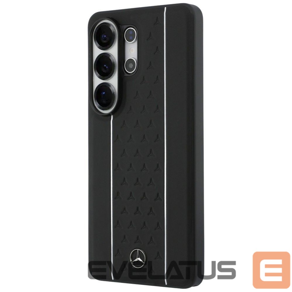 Back panel cover Mercedes-Benz Mercedes Laurel Leaves Vertical Stripes MagSafe Case for Samsung Galaxy S26 Ultra - Black and White