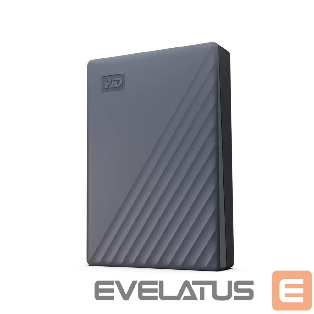 Hard drive HDD Western Digital External HDD||My Passport|WDBRMD0050BGY-WESN|5TB|USB-C|Colour Grey|WDBRMD0050BGY-WESN