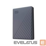 Hard drive HDD Western Digital  External HDD||My Passport|WDBY3J0060BGY-WESN|6TB|USB-C|Colour Grey|WDBY3J0060BGY-WESN 