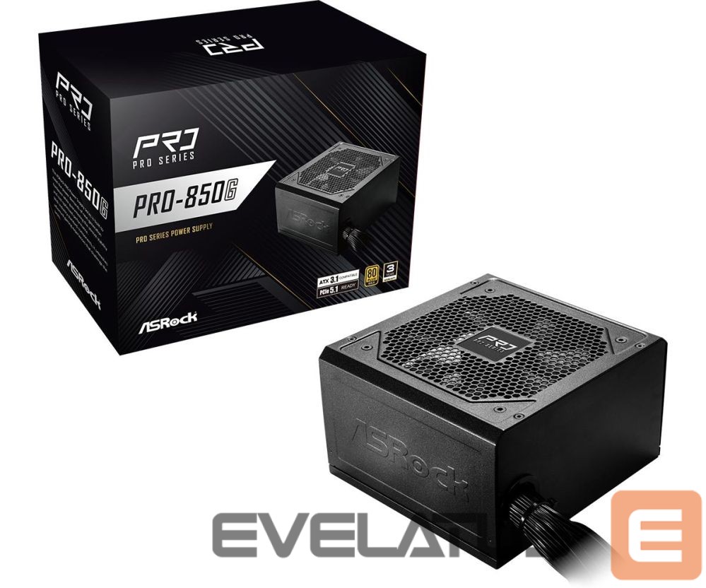 Power Supply Asrock Power Supply||ATX|PC|100 - 240 V|850 W|PRO-850G