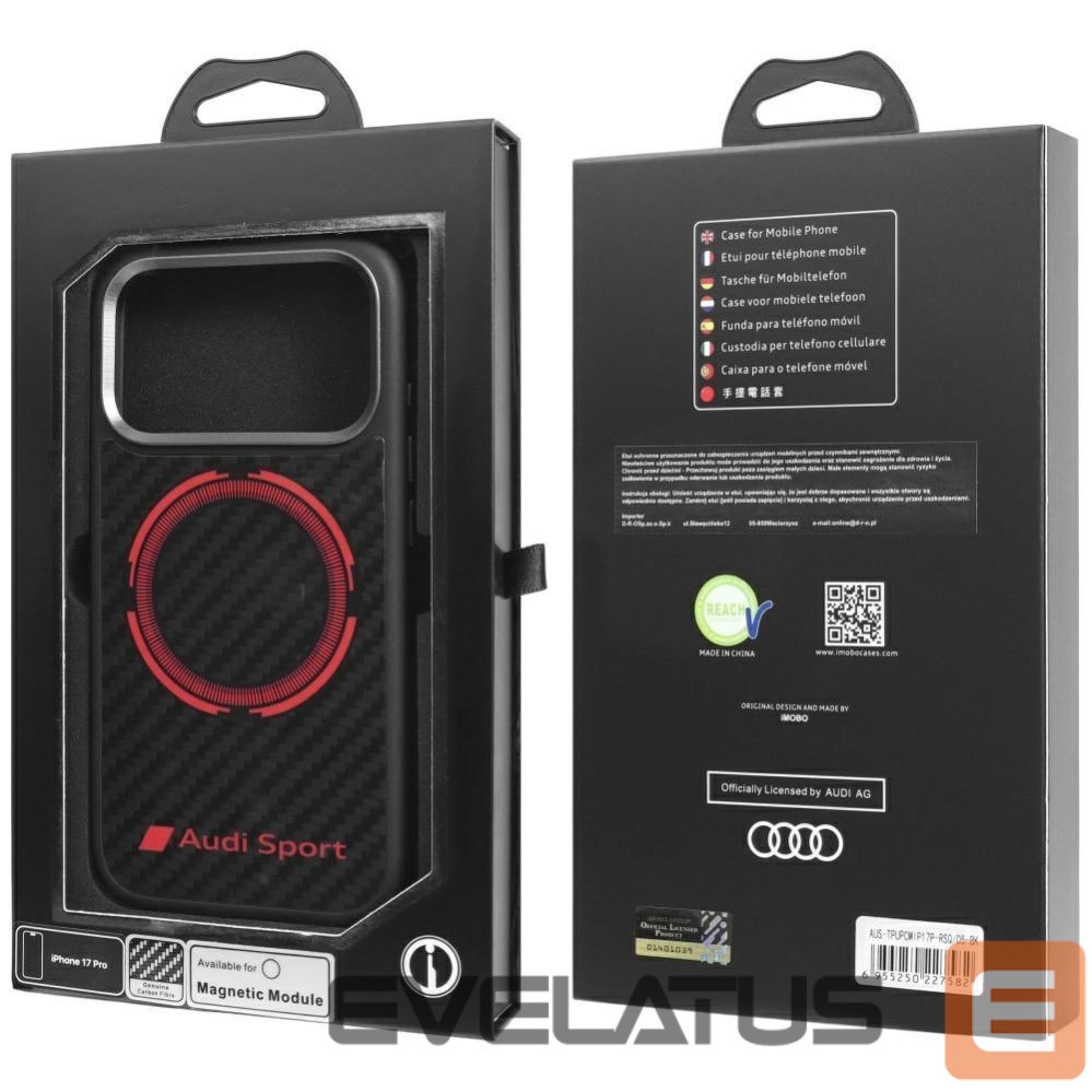 Other goods Audi Audi RSQ Carbon Fiber Sport Red Circle MagSafe Case for iPhone 17 Pro - Black