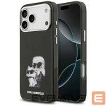 Back panel cover Karl Lagerfeld  Karl Lagerfeld IML Aquarelle Karl & Choupette & Logo MagSafe Case for iPhone 17 Pro Max - Black 
