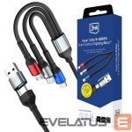 Other goods 3MK  3mk Hyper Cable N-SERIES 6 in 1 USB-C / USB-A to USB-C / Lightning / Micro 1.2m QC 3.0 9V / 2A 18W - black 