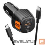Cable Spigen  Spigen Essential EV1133 3-port car charger - black 