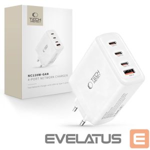 Other goods Tech-Protect  Tech-Protect NC120W-GAN 4-Port 120W Wall Charger - White 