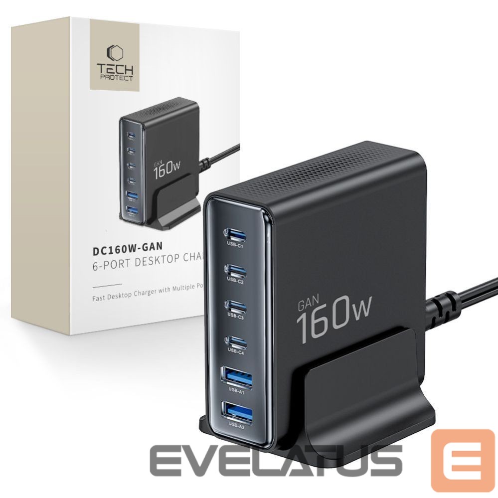 Other goods Tech-Protect Tech-Protect DC160W-GAN 6-Port 160W Wall Charger - Black