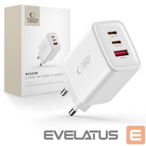 Other goods Tech-Protect  Tech-Protect NCA65W-GAN 3-Port 65W Wall Charger - White 