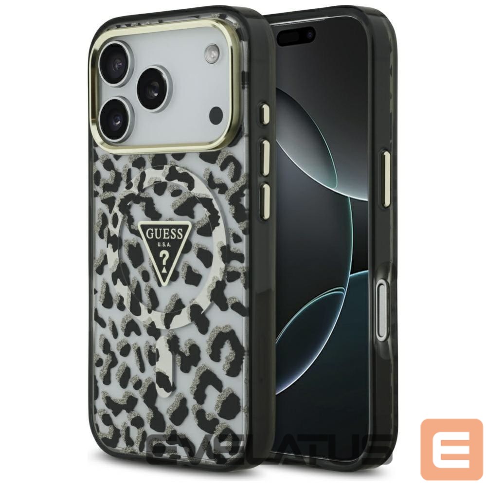 Other goods Guess Guess Leopard Glitter MagSafe Case for iPhone 17 Pro - Black