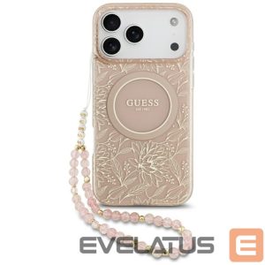 Other goods Guess  Guess IML Flowers Electro Pearl Strap MagSafe Case for iPhone 17 Pro Max - Pink 
