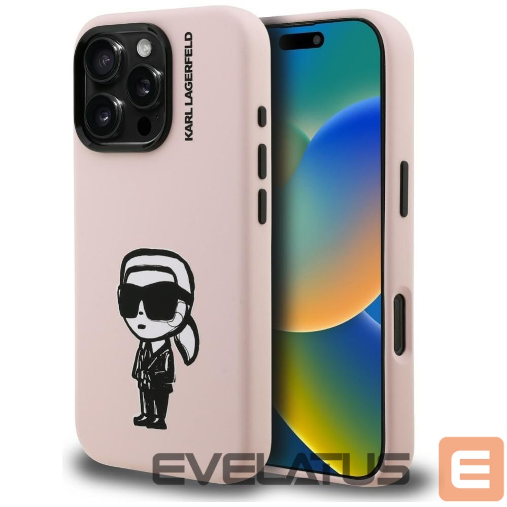 Other goods Karl Lagerfeld Karl Lagerfeld Silicone Karl Sketch MagSafe Case for iPhone 16 Pro - Pink