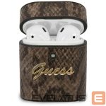Back panel cover Guess  Guess GUACA2PUSNSMLBR AirPods 1/2 cover brown/brown Python Collection 