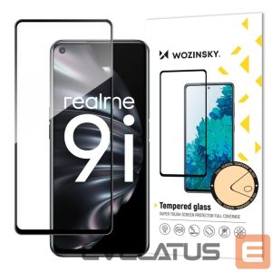 Other goods Wozinsky  Wozinsky Tempered Glass Full Glue Super Tough Screen Protector Full Coveraged with Frame Case Friendly for Oppo A76 / Oppo A36 / Realme 9i black 