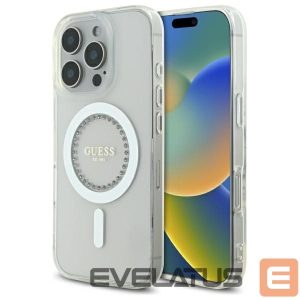 Other goods Guess  Guess IML Rhinestones MagSafe Case for iPhone 16 Pro - White 