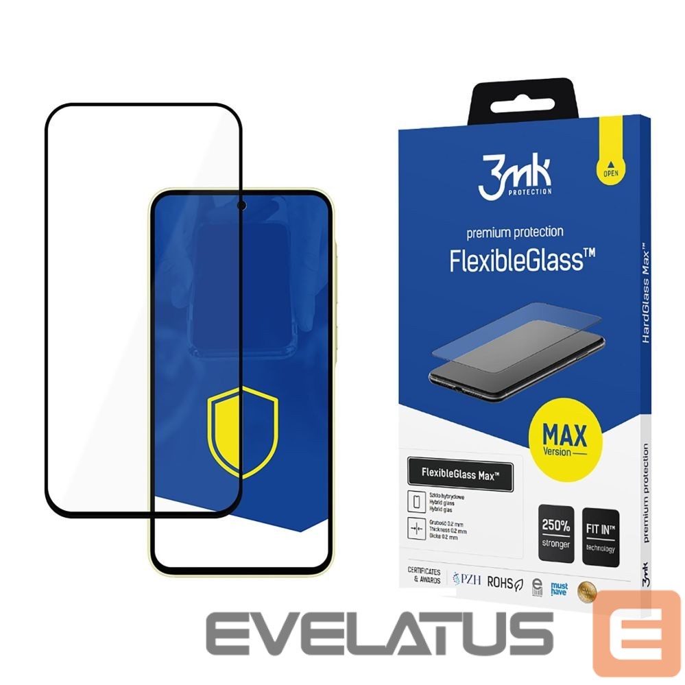 Other goods 3MK Tempered glass 3mk FlexibleGlass Max Black for Samsung Galaxy A35 5G