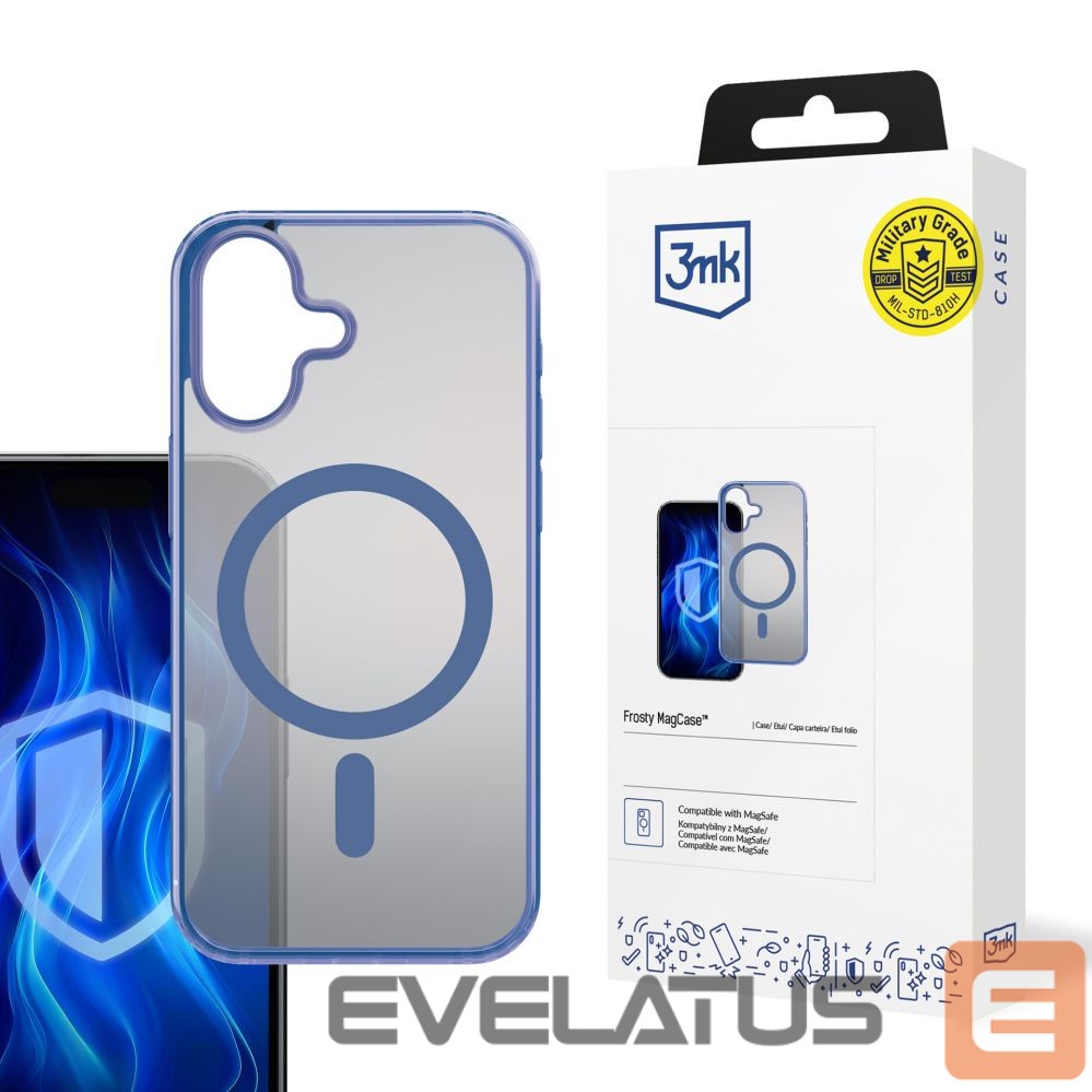 Other goods 3MK 3mk Frosty MagCase Blue Case for Apple iPhone 16 Plus - Transparent