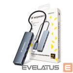 Converter Wozinsky  USB-C 6 in 1 Hub Wozinsky WHBC10Y4S Multifunctional, Aluminum, with 25 cm Cable - Gray 