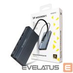 Converter Wozinsky  USB-C Hub 14 in 1 Wozinsky WDS03Y5S Multifunctional, Aluminum, for 3 Monitors, with 15 cm Cable - Gray 