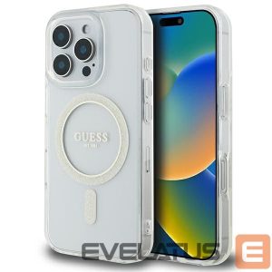 Other goods Guess  Guess IML Glitter Circle MagSafe Case for iPhone 16 Pro Max - Clear 