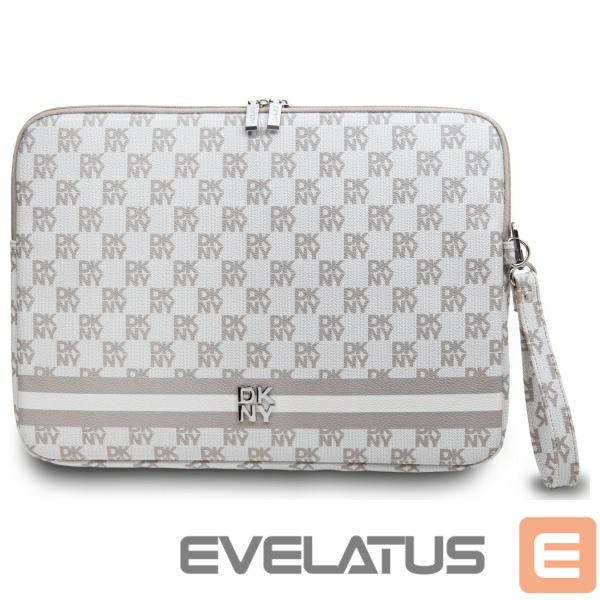 Other goods DKNY DKNY Sleeve Checkered Pattern Printed Stripes 16" Laptop Case - Beige
