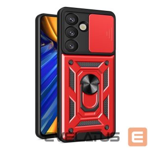 Other goods Hurtel  Hybrid Armor Camshield with Camera Cover and Metal Ring for Samsung Galaxy S25 - Red 