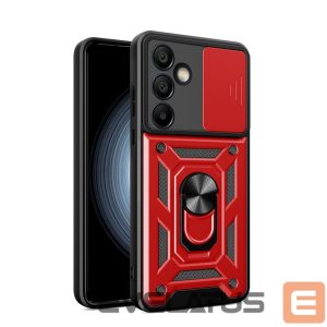 Other goods Hurtel  Hybrid Armor Camshield with Camera Cover and Metal Ring for Samsung Galaxy S25+ - Red 