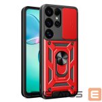 Other goods Hurtel  Hybrid Armor Camshield with Camera Cover and Metal Ring for Samsung Galaxy S25 Ultra - Red 