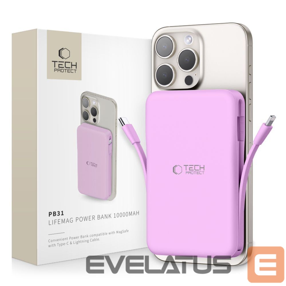 Other goods Tech-Protect Tech-Protect PB31 MagSafe 10000mAH Power Bank - Purple