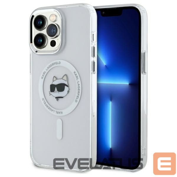 Other goods Karl Lagerfeld Karl Lagerfeld IML Metal Choupette Head MagSafe Case for iPhone 14 Pro Max - White