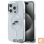 Other goods Karl Lagerfeld  Karl Lagerfeld IML Metal Karl&Choupette Head MagSafe Case for iPhone 15 Pro Max - White 